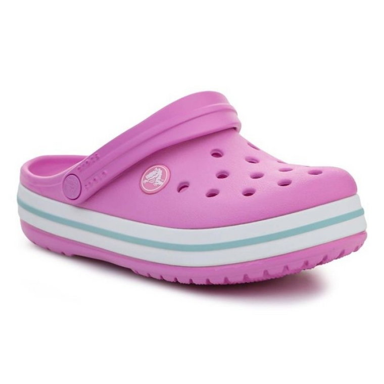 Klapki Crocs Crocband Kids Clog 207006-6SW różowe