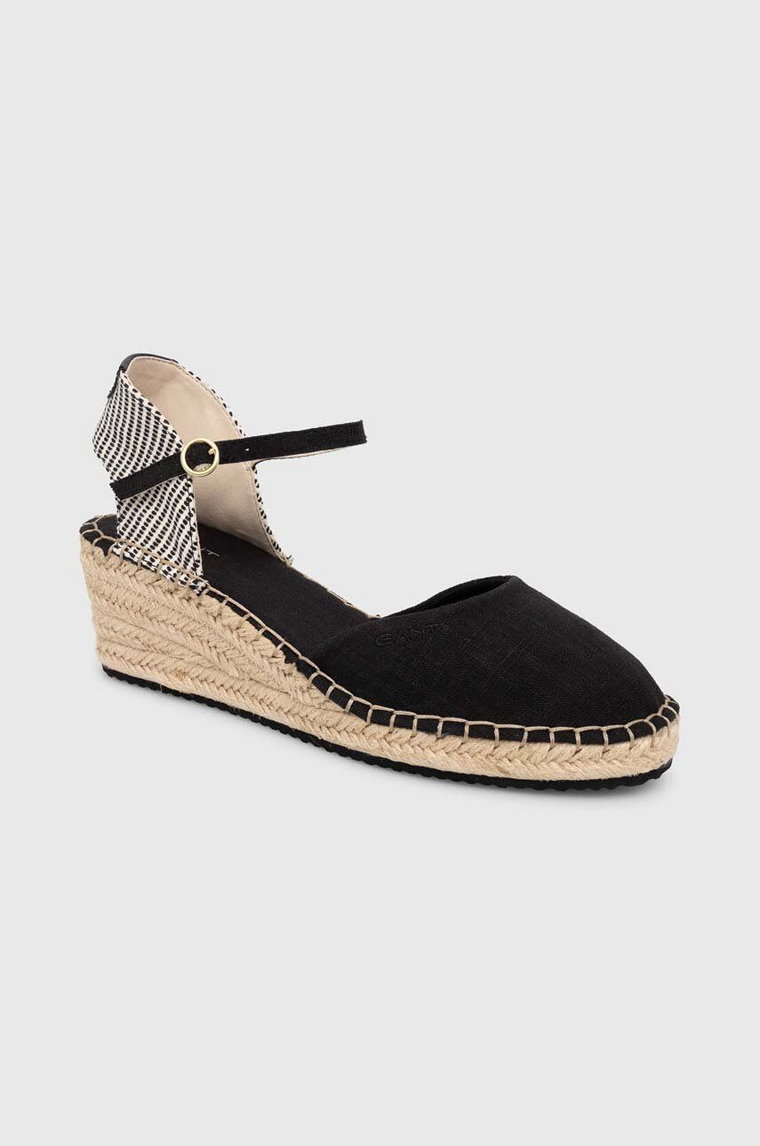 Gant espadryle Luliza kolor czarny na platformie 28568614.G00