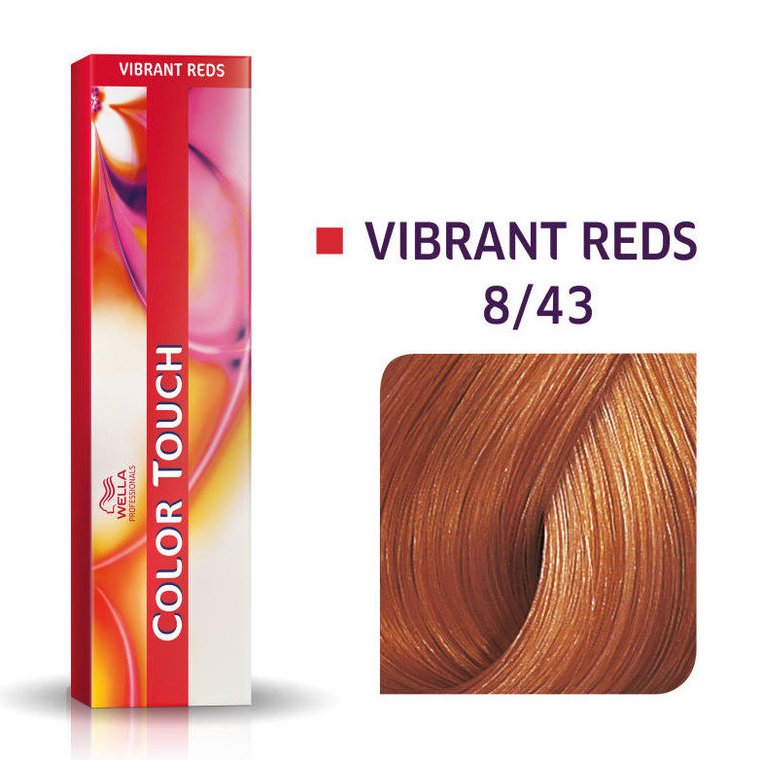 Wella Color Touch 8/43, Bezamoniakowa półtrwała farba do włosów 8/43 60ml