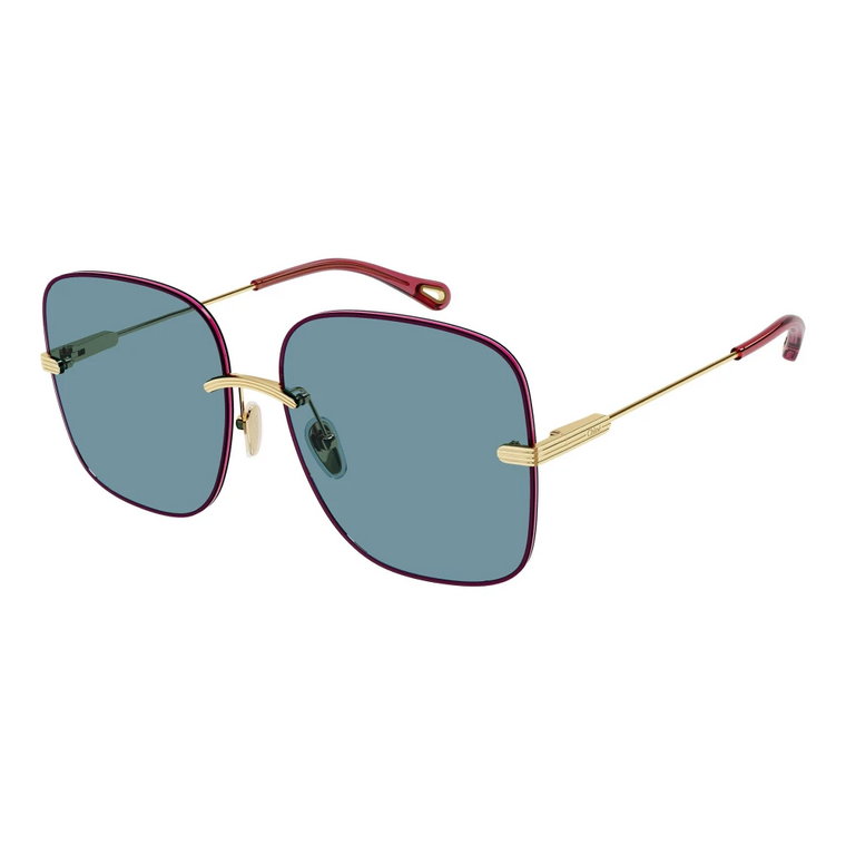 Stylowe okulary przeciwsłoneczne, Złoty Design Chloé