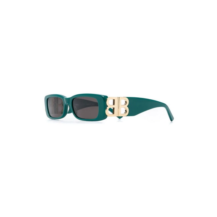 Zielone okulary przeciwsłoneczne na co dzień Balenciaga