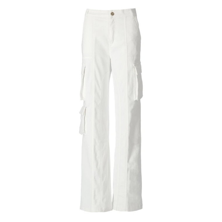 Versace Jeans Couture White Wide LEG Cargo Jeans Versace Jeans Couture
