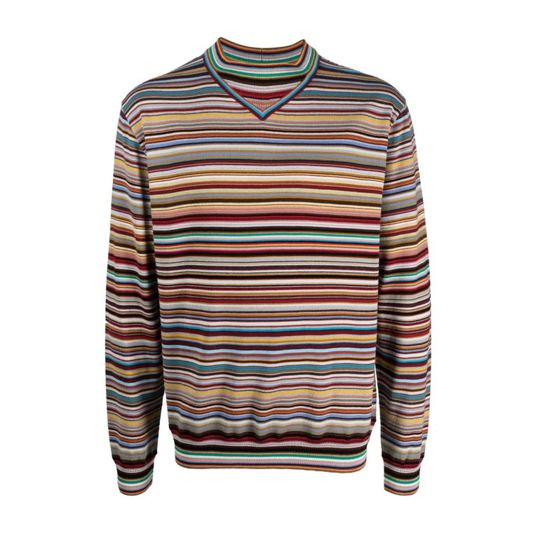 Kolorowy Sweter z Wełny Paul Smith