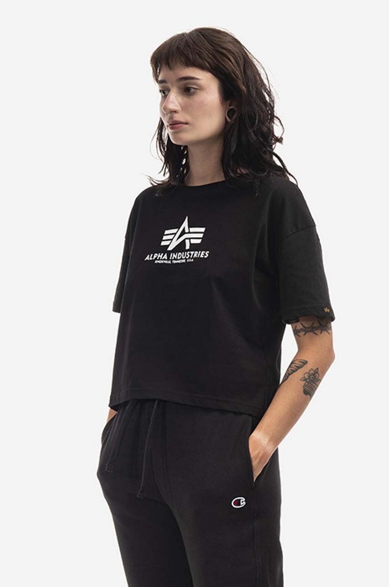 Alpha Industries t-shirt bawełniany Basic Tee kolor biały 116050.03-BIALY