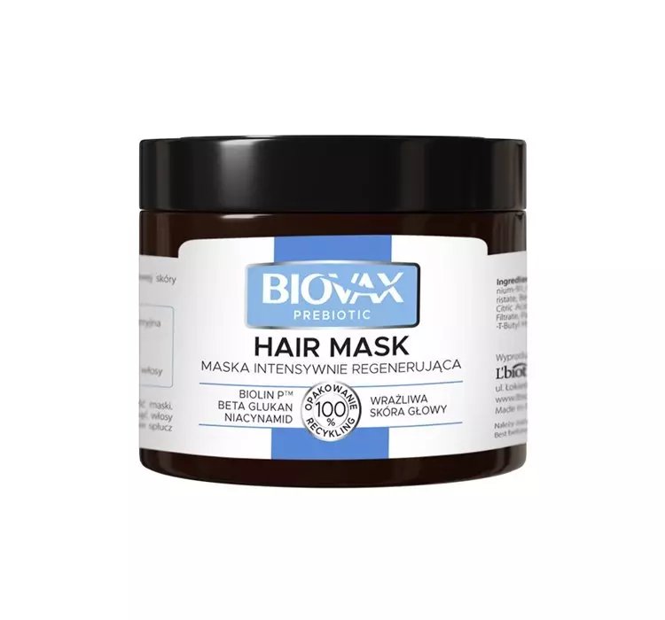 BIOVAX PREBIOTIC HAIR MASK PREBIOTYCZNA MASKA DO WŁOSÓW INTENSYWNIE REGENERUJĄCA 250ML