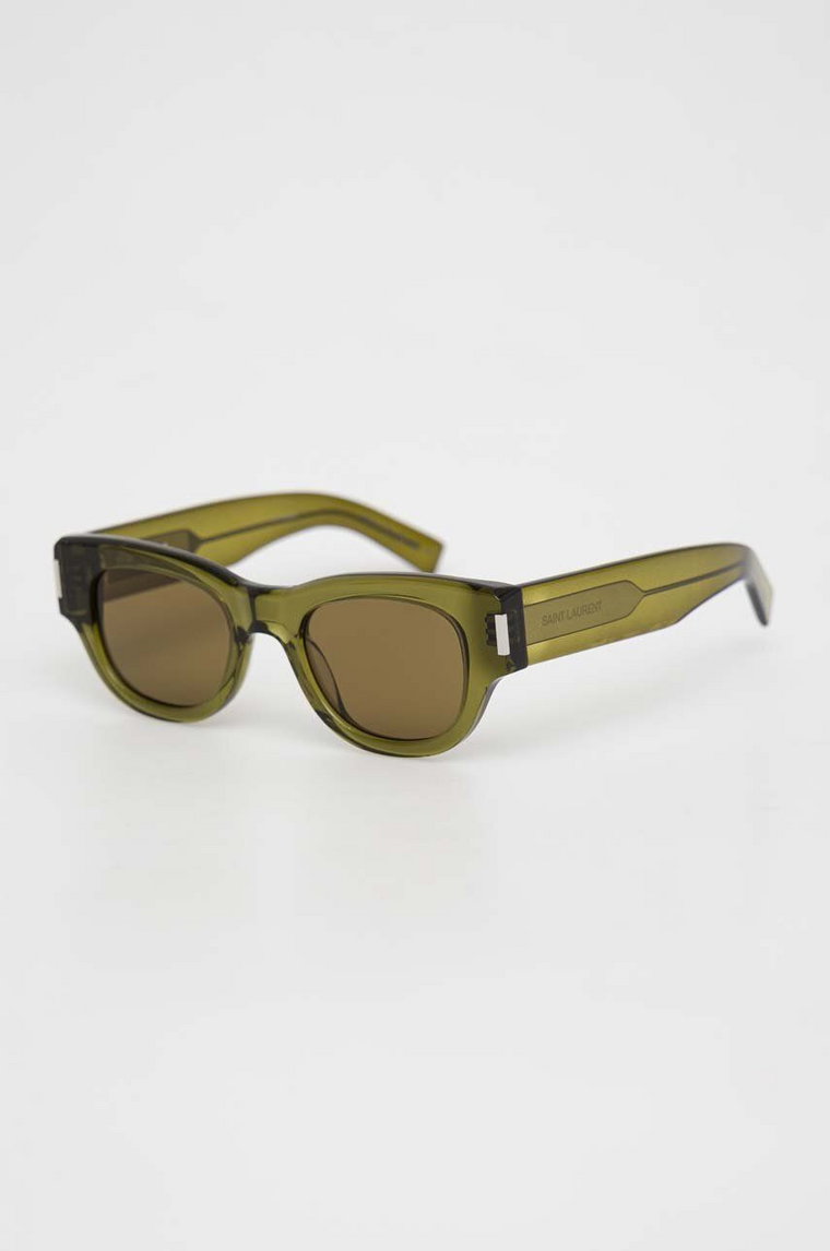 Saint Laurent okulary przeciwsłoneczne damskie kolor zielony