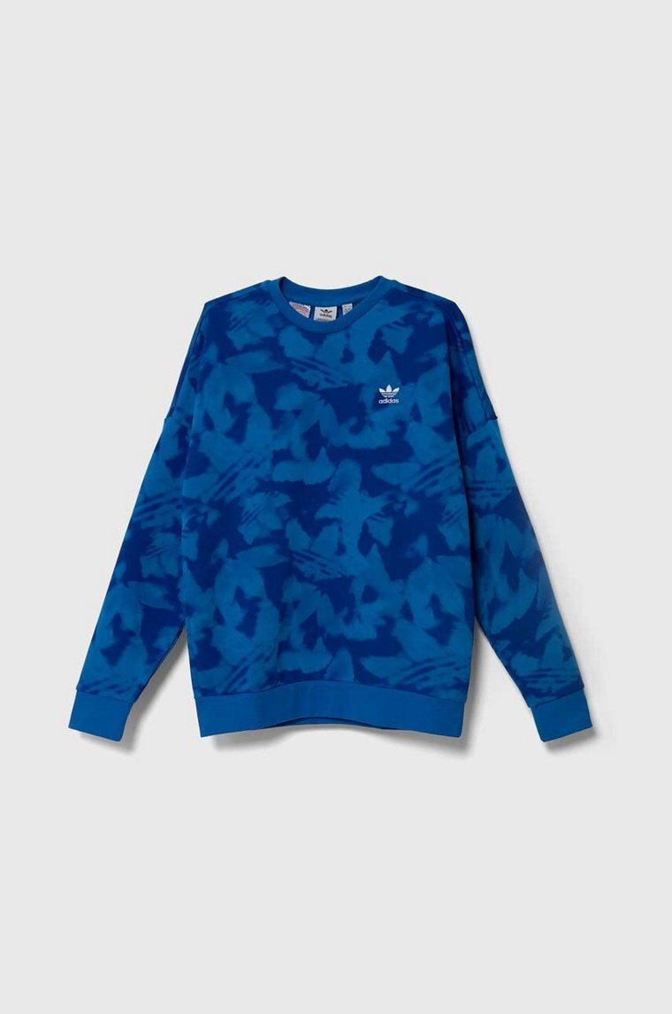 adidas Originals bluza dziecięca kolor niebieski wzorzysta