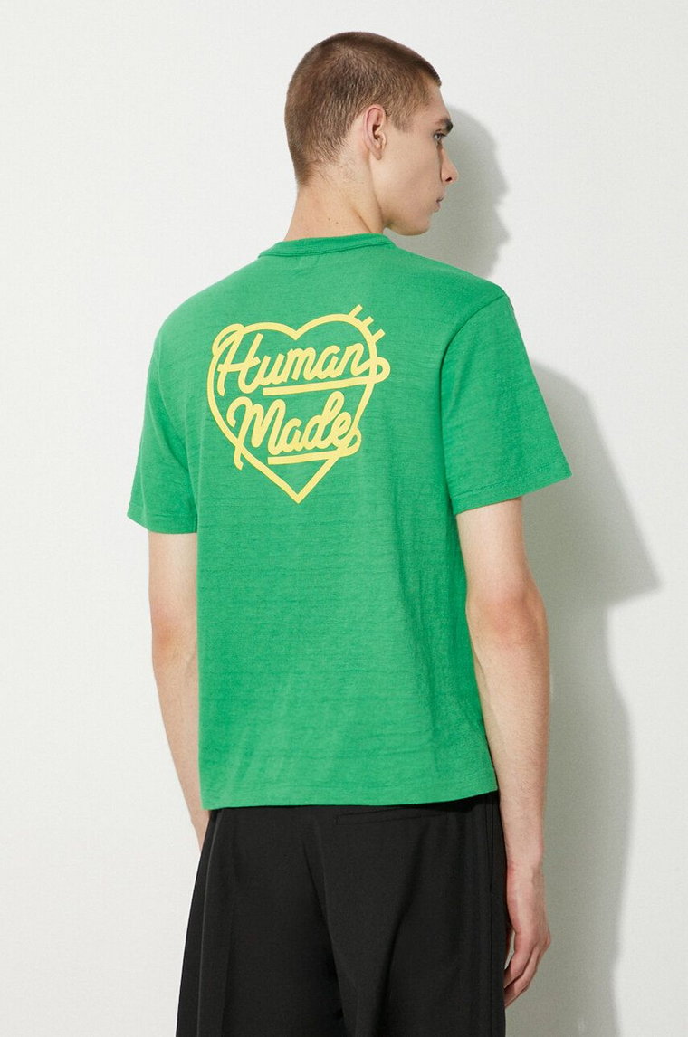 Human Made t-shirt bawełniany Color męski kolor zielony z nadrukiem HM27CS007