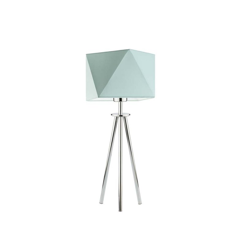 Lampka nocna LYSNE Soveto, 60 W, E27, miętowa/chrom, 50x23 cm