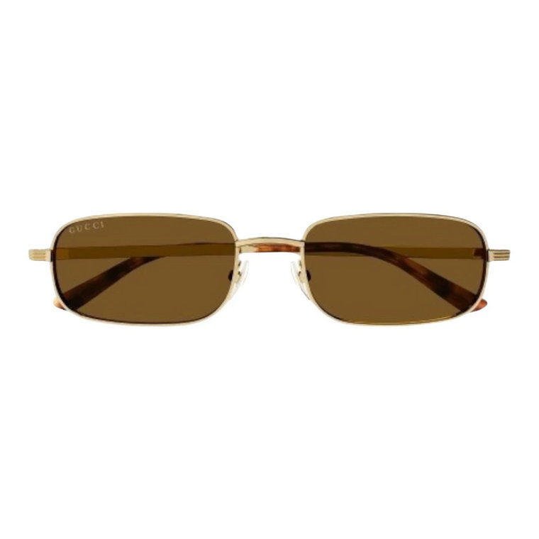 Złoto Brązowa Metalowa Oprawka Okularów Przeciwsłonecznych Gucci