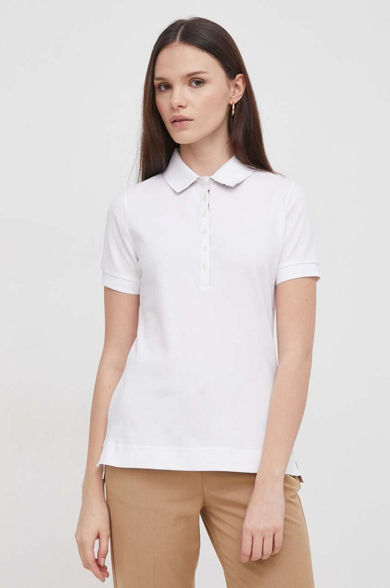 Barbour polo damski kolor biały LML0634