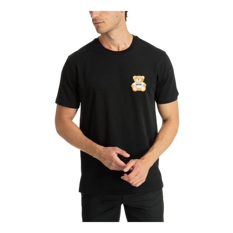 Ikoniczny T-Shirt z Logo Upgrade Moschino