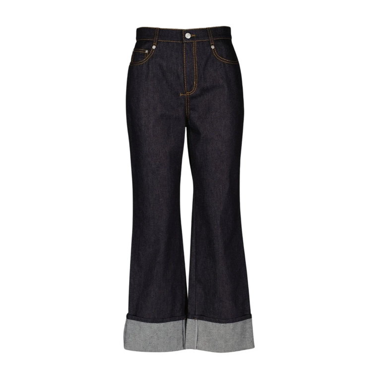 Wysoko taliowane Straight Leg Jeans Alexander McQueen