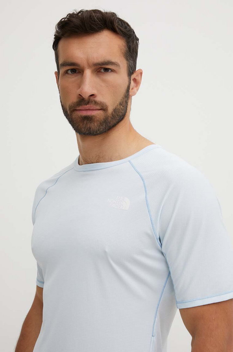 The North Face t-shirt sportowy Summer LT kolor niebieski gładki NF0A85YUZ9I1