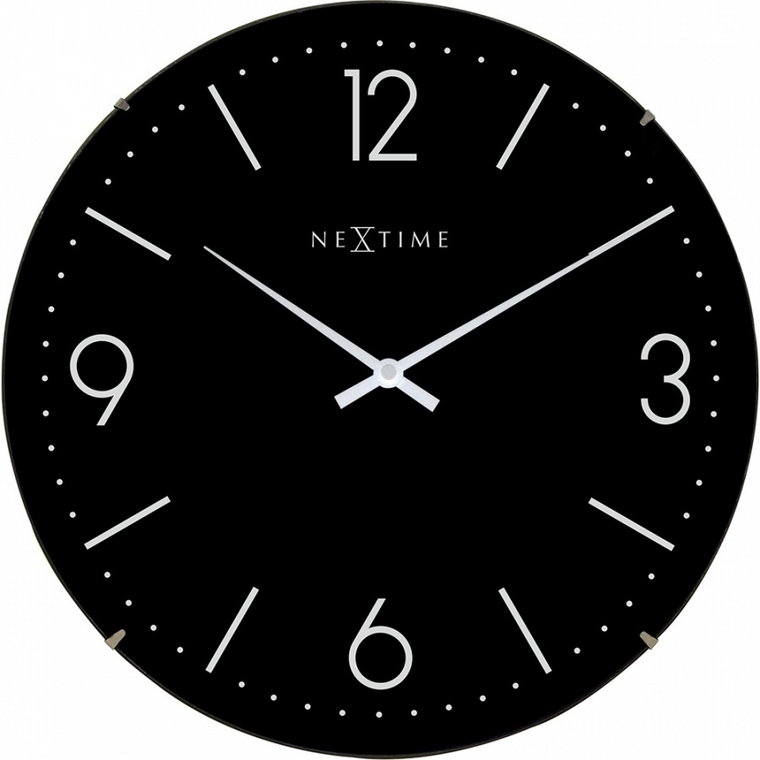 Zegar ścienny 35 cm Nextime Basic Dome czarny kod: 3157 ZW