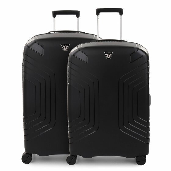 Roncato Ypsilon 4 kółka Zestaw walizek 2-części z plisą rozprężną schwarz