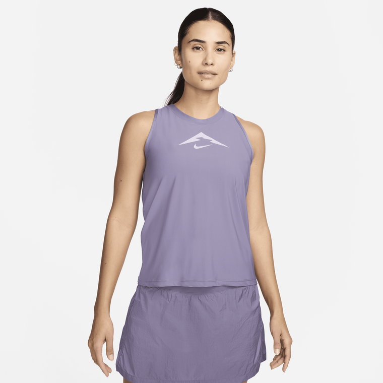 Damska koszulka bez rękawów do biegania z grafiką Dri-FIT Nike Trail - Fiolet