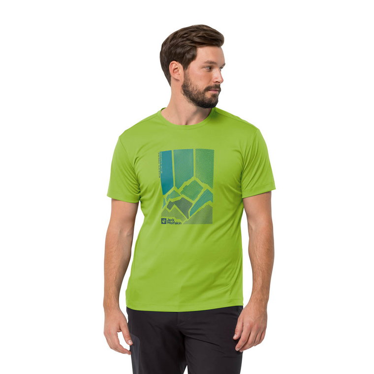 T-shirt męski Jack Wolfskin PEAK GRAPHIC T M fresh green - L