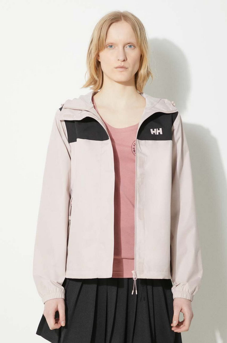 Helly Hansen kurtka Vancouver Rain damska kolor różowy przejściowa 53587