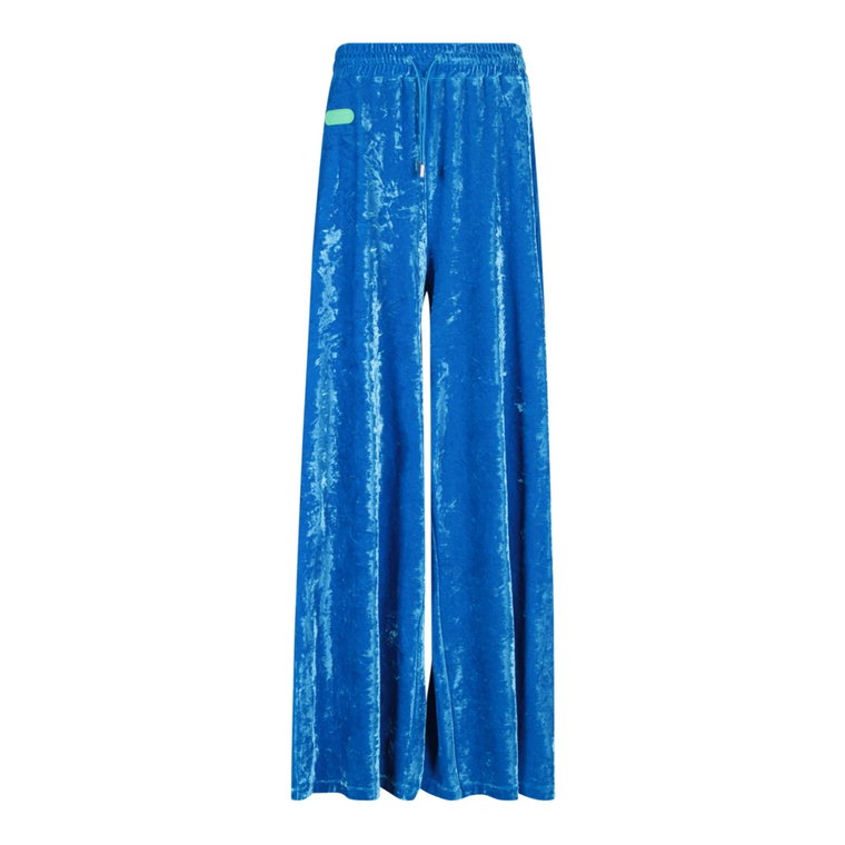 Stylowe Niebieskie Spodnie z Weluru dla Kobiet Dsquared2