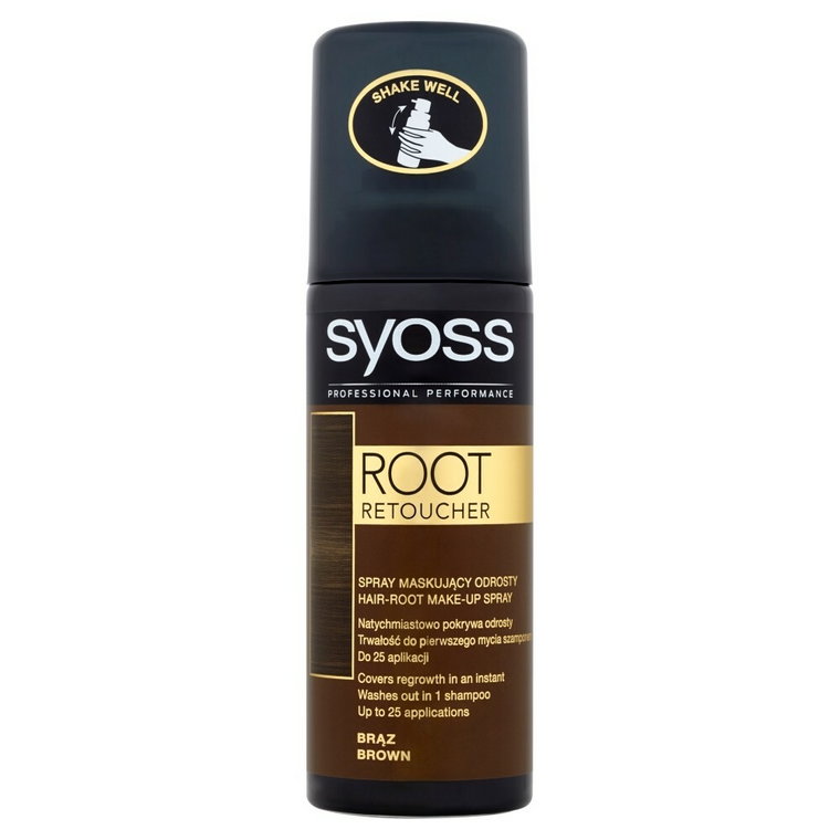 SYOSS Spray maskujący odrosty Root Retoucher Średni brąz 120ml