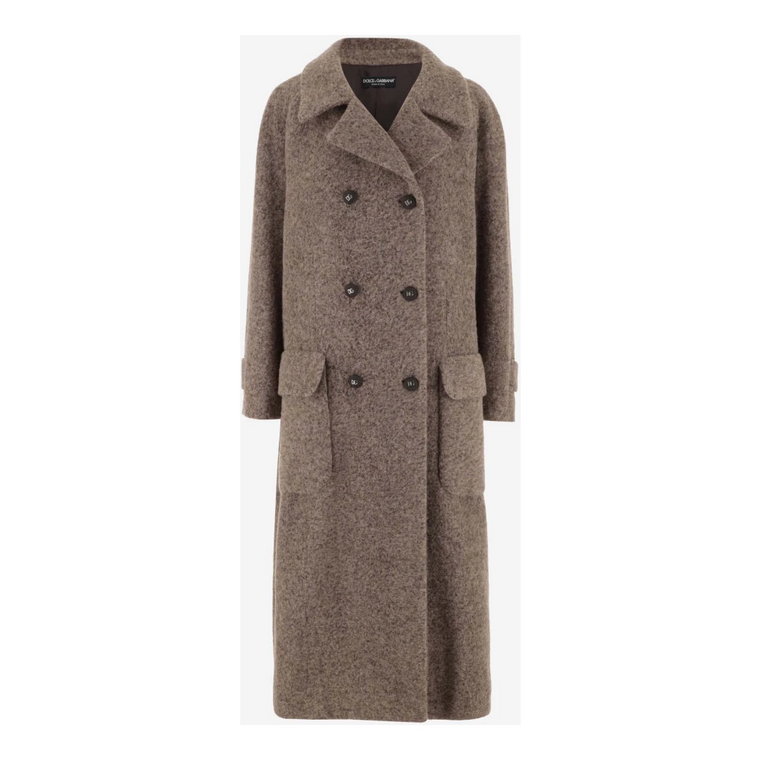Dwurzędowy płaszcz z wełnianej mieszanki Dolce & Gabbana