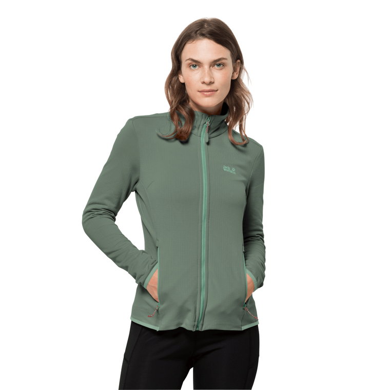 Polar damski PEAK GRID FLEECE W hedge green - XS