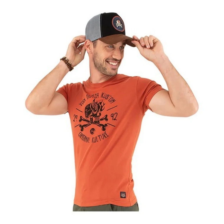 Pomarańczowy Load Tee Shirt VON Dutch