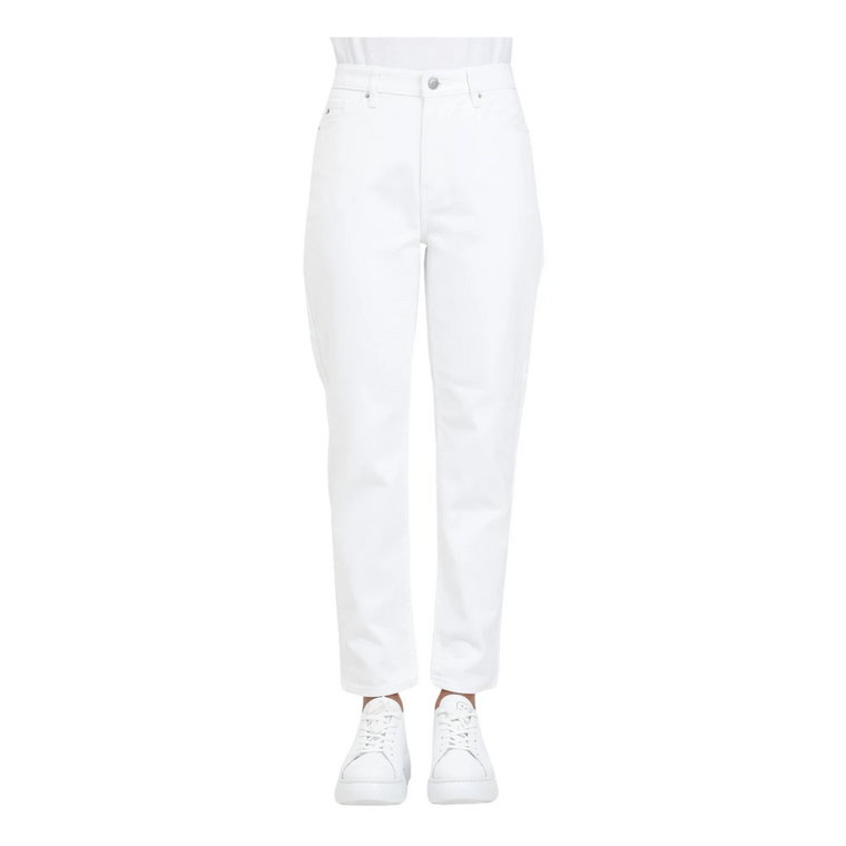 Białe Boyfriend Cropped Jeans Armani Exchange