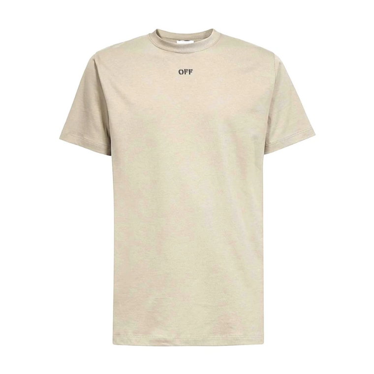 Luźny Bawełniany T-shirt Off White