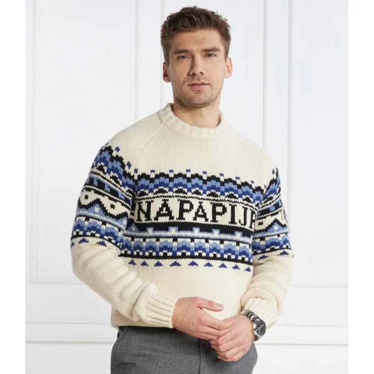 Napapijri Sweter D-HORLICK | Regular Fit | z dodatkiem wełny