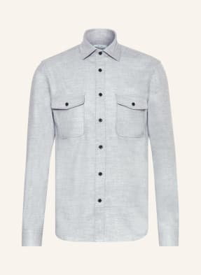 Reiss Koszula Flanelowa Chaser Slim Fit grau