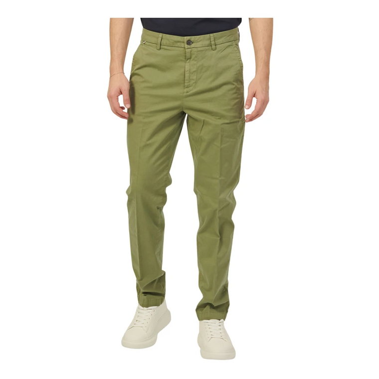 Zielone Spodnie Chino Slim Fit Hugo Boss