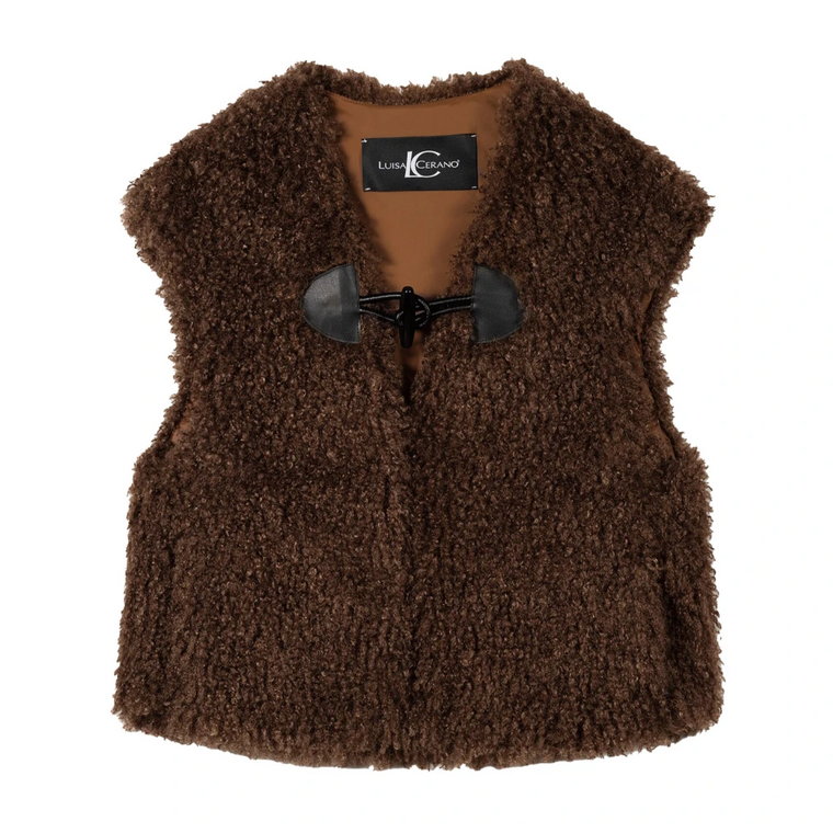 Faux Fur Boxy Vest Luisa Cerano