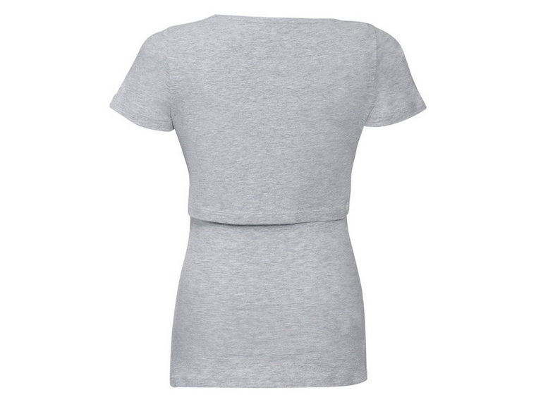 esmara T-shirt ciążowy z biobawełny, 1 sztuka (L (44/46), Szary)