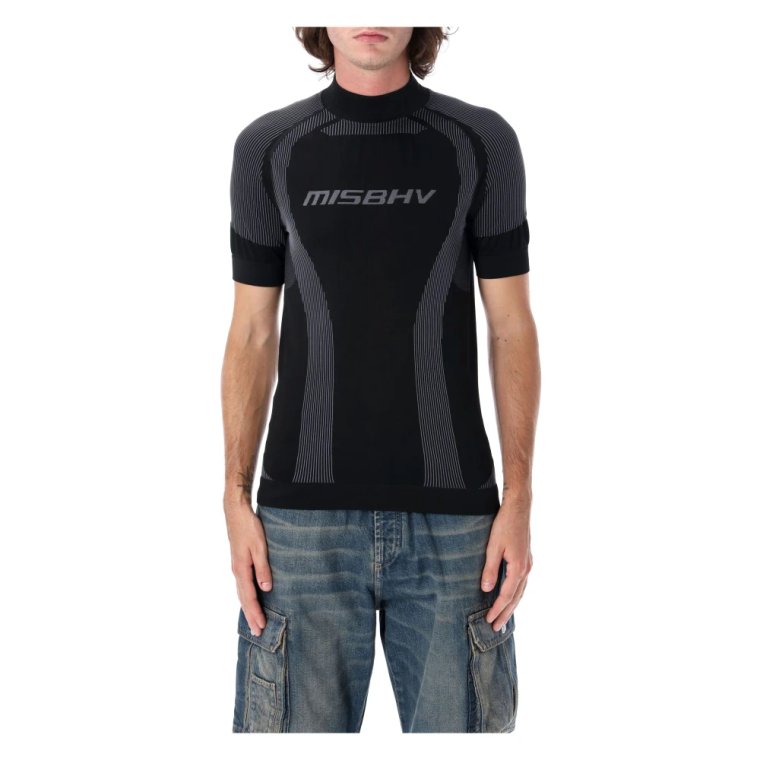 Sportowy T-shirt z logo czarny Misbhv