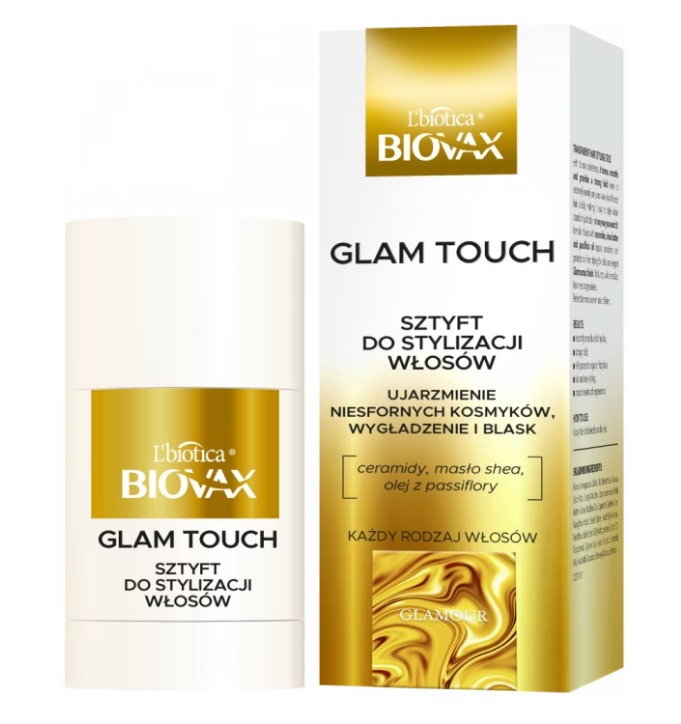 Biovax Glamour Perfect Curls Therapy - Wygładzający sztyft ujarzmiający 25 ml