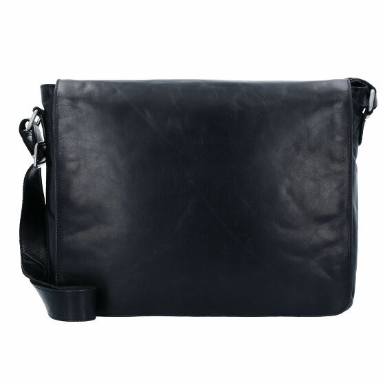 Leonhard Heyden Cambridge Messenger Leather 38 cm przegroda na laptopa schwarz