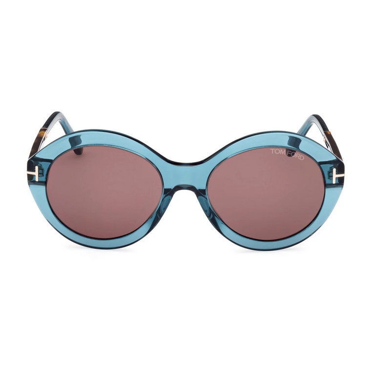 Przezroczyste niebieskie okulary przeciwsłoneczne w kształcie owalu Tom Ford