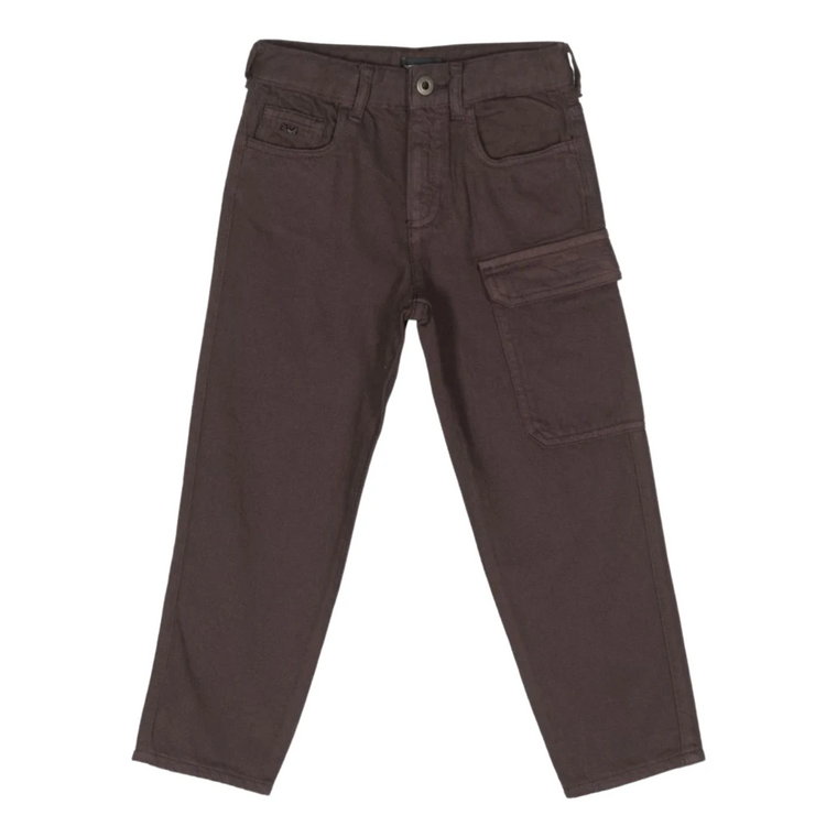 Brązowe Junior Cargo Jeans Emporio Armani EA7