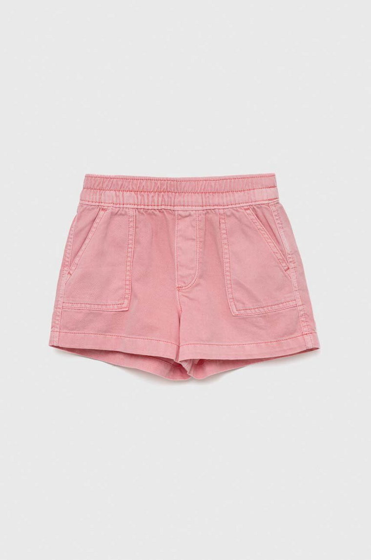 GAP szorty jeansowe dziecięce kolor różowy gładkie
