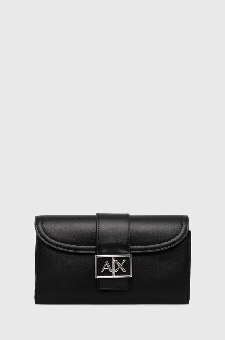 Armani Exchange portfel damski kolor czarny 948484 4F788