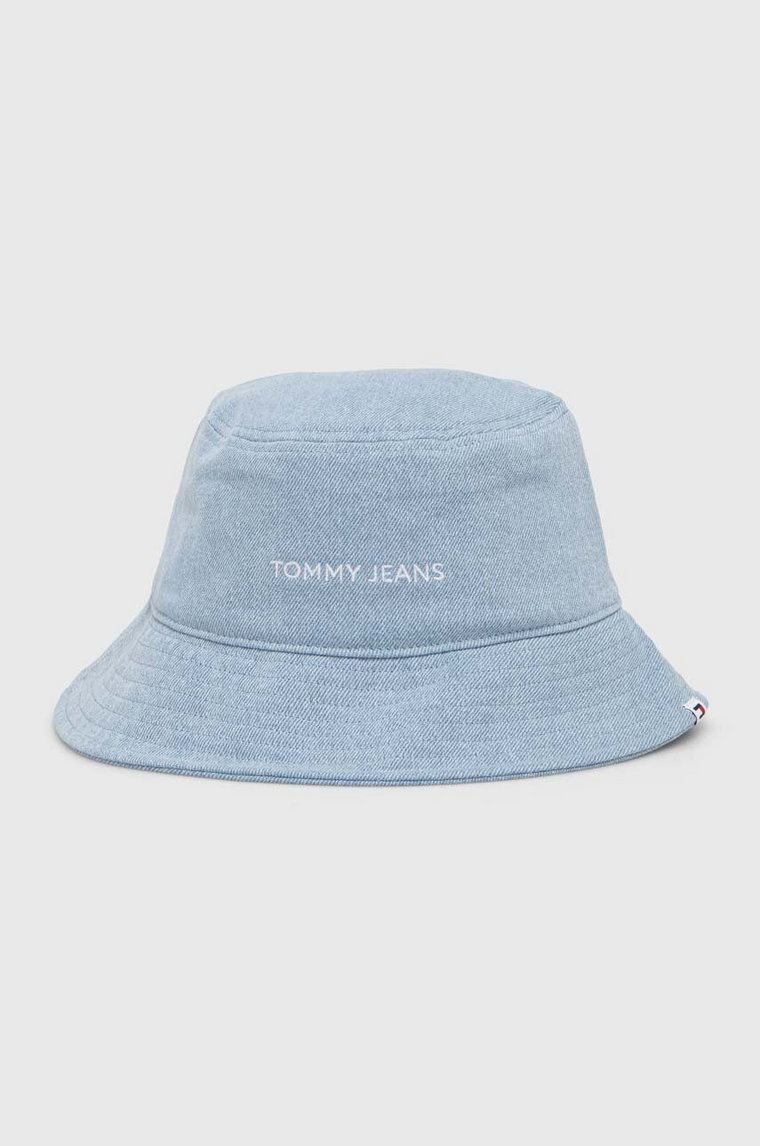 Tommy Jeans kapelusz jeansowy kolor niebieski bawełniany