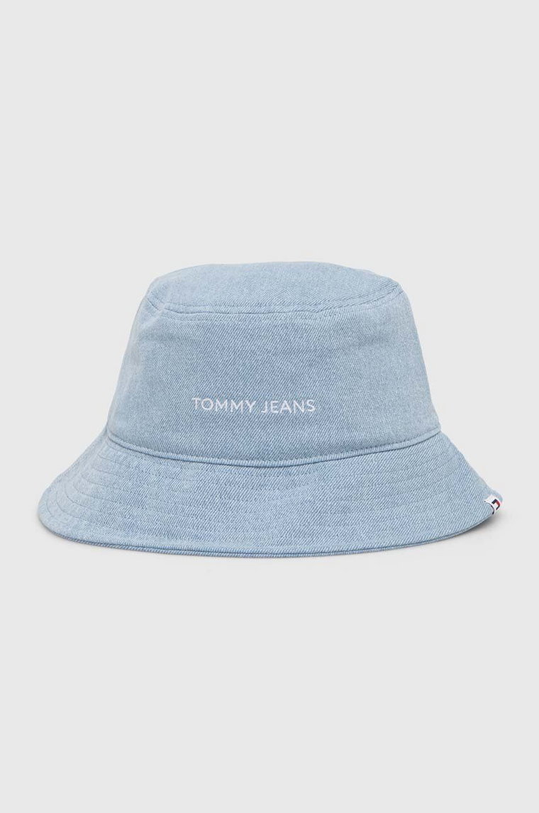 Tommy Jeans kapelusz jeansowy kolor niebieski bawełniany AW0AW16223