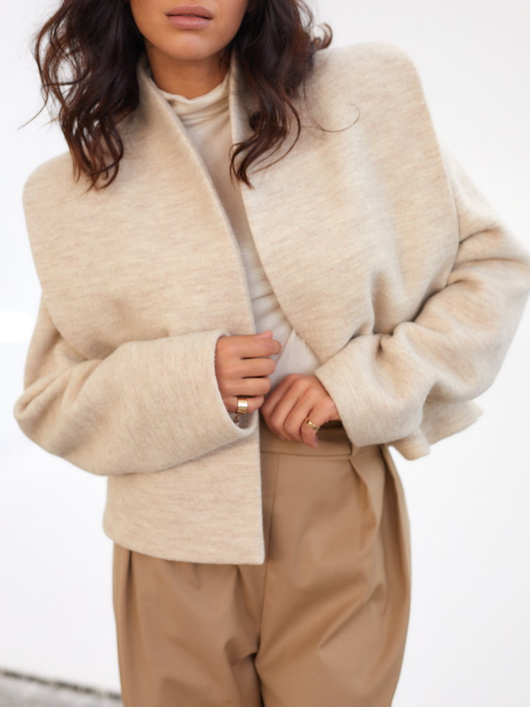 KURTKA JONI WOOL BEIGE