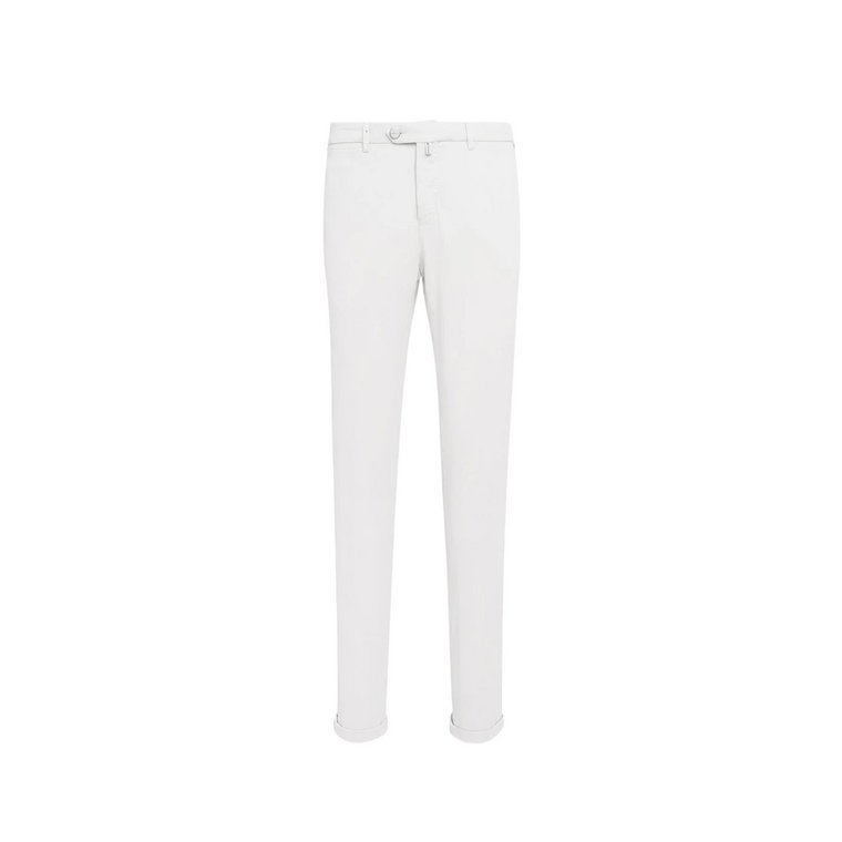 Elastyczne białe spodnie Kiton