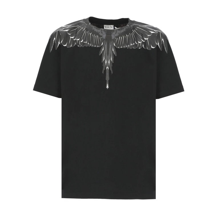 Czarna koszulka z motywem Icon Wings Marcelo Burlon