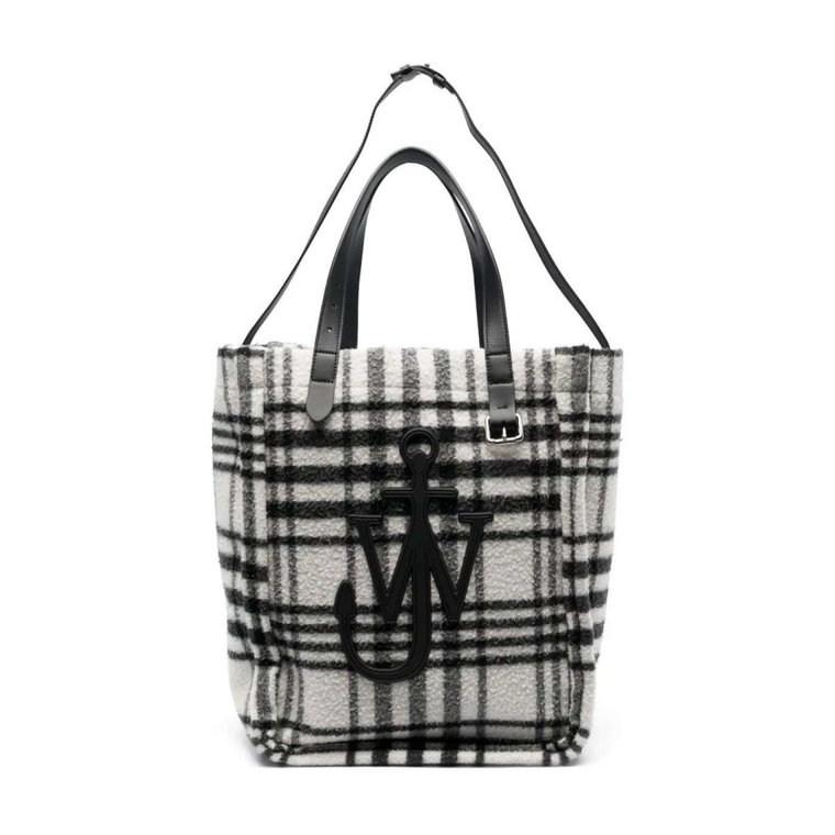 Plaid-Check Wełniana Torba Torebka JW Anderson