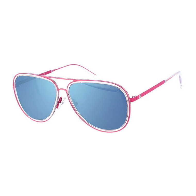 Różowe Okulary Przeciwsłoneczne Aviator z Lustrzanymi Soczewkami Guess