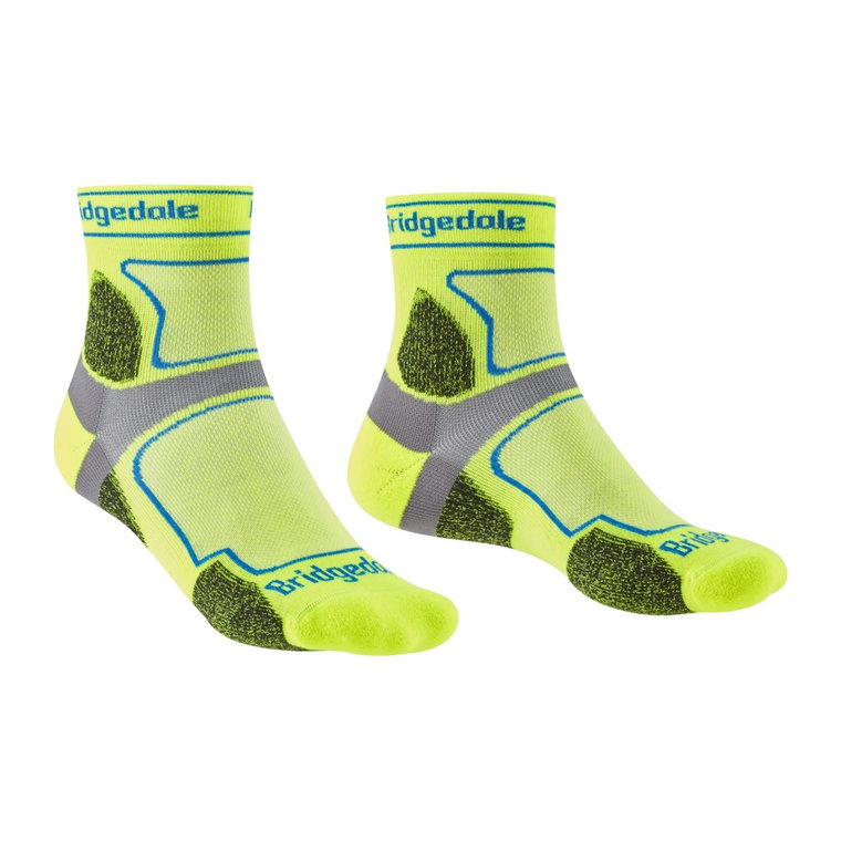 Męskie skarpety do biegania Bridgedale Ultralight T2 Coolmax Sport 3/4 Crew yellow - 40-43